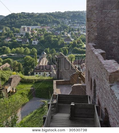 ซันนี่ทัศนียภาพรอบ ๆ ปราสาท Wertheim