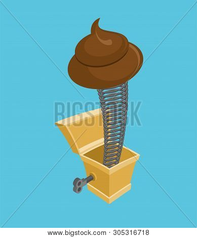 Shit Out Of Prank Box. Funny Prize Turd. Toy For April Fools Day