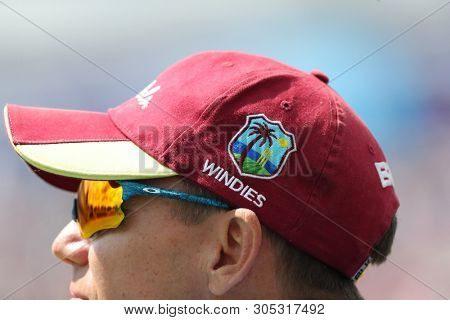 NOTTINGHAM, ENGLAND. 06 JUNE 2019: A general view of a West Indies cap,  during the Australia against West Indies, ICC Cricket World Cup match, at Trent Bridge, Nottingham, England.