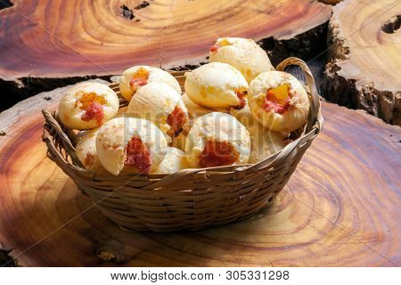 Brazilian snack cheese bread, pao de queijo
