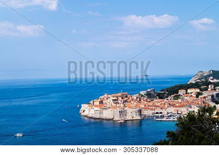 Walking Trail From The Top Of Mount Sdr To Dubrovnik With A Great Panoramic View