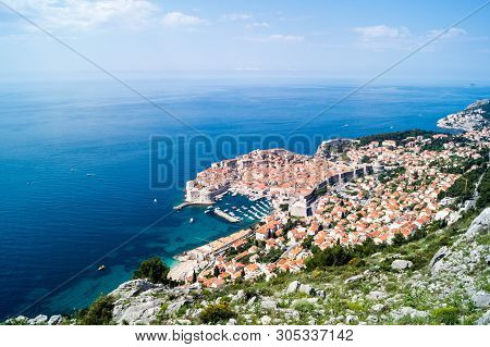 Walking Trail From The Top Of Mount Sdr To Dubrovnik With A Great Panoramic View