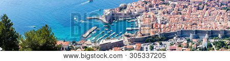 Walking Trail From The Top Of Mount Sdr To Dubrovnik With A Great Panoramic View