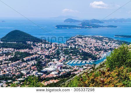 Walking Trail From The Top Of Mount Sdr To Dubrovnik With A Great Panoramic View