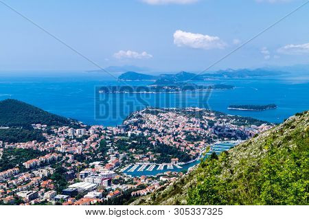 Walking Trail From The Top Of Mount Sdr To Dubrovnik With A Great Panoramic View