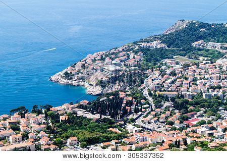 Walking Trail From The Top Of Mount Sdr To Dubrovnik With A Great Panoramic View