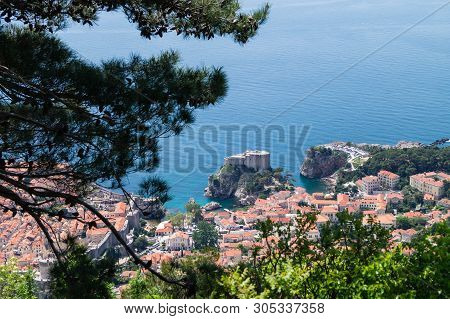 Walking Trail From The Top Of Mount Sdr To Dubrovnik With A Great Panoramic View