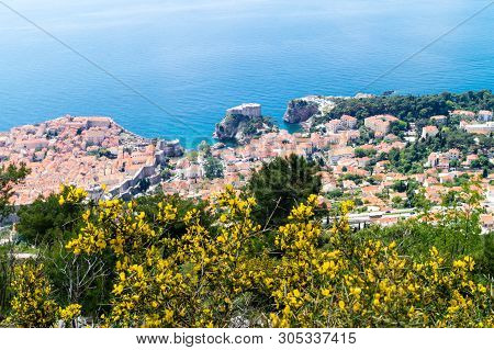 Walking Trail From The Top Of Mount Sdr To Dubrovnik With A Great Panoramic View