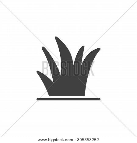 Grass Plant Vector Icon. Filled Flat Sign For Mobile Concept And Web Design. Grass Leaves Glyph Icon