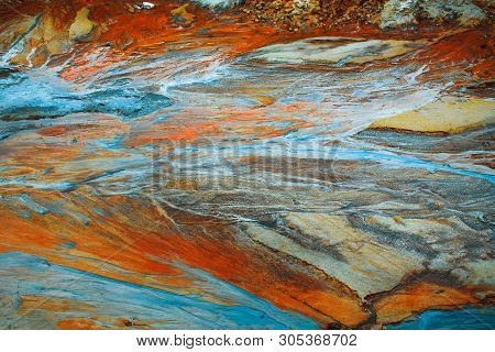 Mudflow Clay - Sand, Flowing Down From The Mountains With Water After Heavy Rains, Natural Phenomena