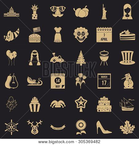 Folklore Festival Icons Set. Simple Set Of 36 Folklore Festival Vector Icons For Web For Any Design