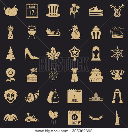 Folklore Holiday Icons Set. Simple Set Of 36 Folklore Holiday Vector Icons For Web For Any Design