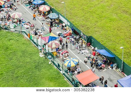 Singapore-jun 24 2017:culture Street Market Sungei Road Thieves Market