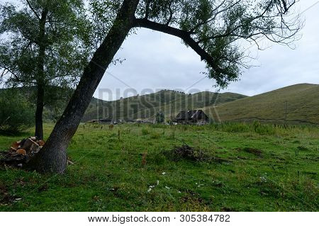 Mountain Landscape In The Vicinity Of The Village Of Generalka Altai Territory