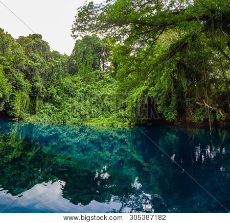 Matevulu Blue Hole, Espiritu Santa Island, Vanuatu, famous tourist destination