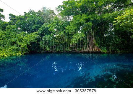 Matevulu Blue Hole, Espiritu Santa Island, Vanuatu, famous tourist destination