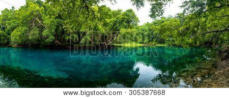 Matevulu Blue Hole, Espiritu Santa Island, Vanuatu, famous tourist destination