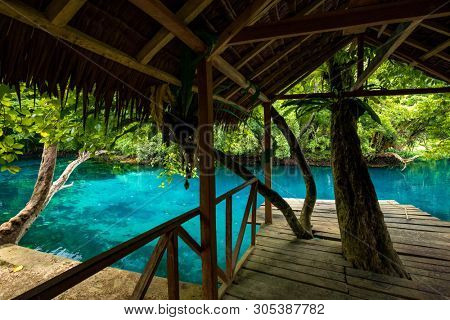 Matevulu Blue Hole, Espiritu Santa Island, Vanuatu, famous tourist destination