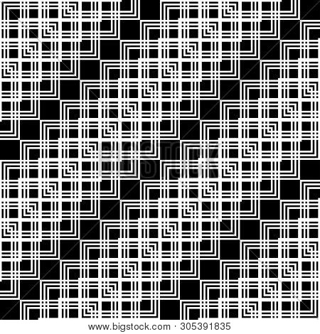 Design Seamless Monochrome Zigzag Pattern. Abstract Geometric Background. Vector Art