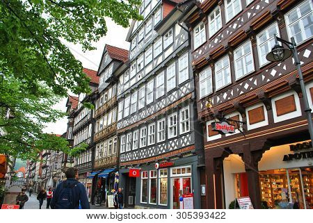 Hann. Munden, Lower Saxony, Germany - May 27, 2013: The View Of The Historical Center Of Hann. Munde
