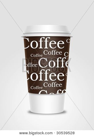 ถ้วยกาแฟพร้อมป้าย