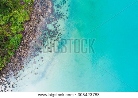 Aerial View Paradise Island Sea Beach Beautiful Of Nature