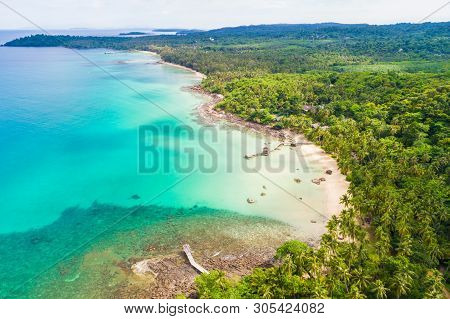 Aerial View Paradise Island Sea Beach Beautiful Of Nature