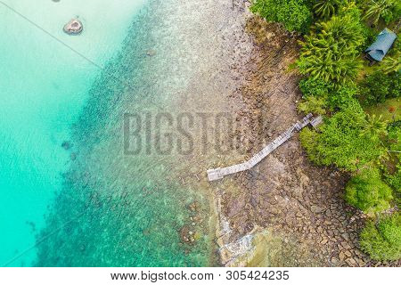 Aerial View Paradise Island Sea Beach Beautiful Of Nature