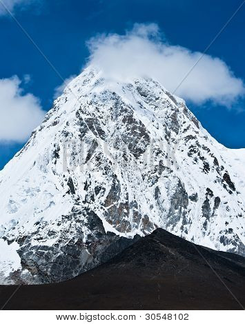 Pumo Ri And Kala Patthar Mountains In Himalayas
