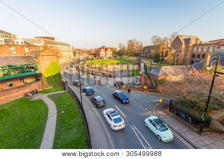 Editorial, Chester Roman Amphitheatre On Autumn Afternoon, Landscape, Wide Angle