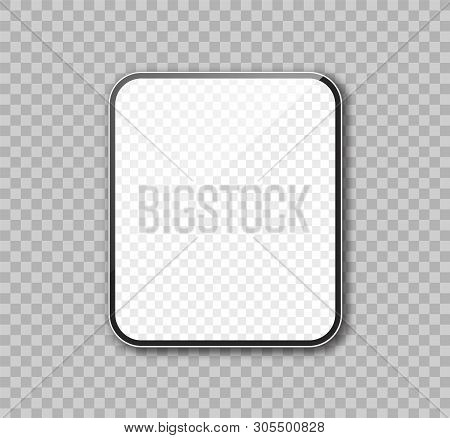 Tablet Realistic Mockup . Blank Ereader Screen Vector .