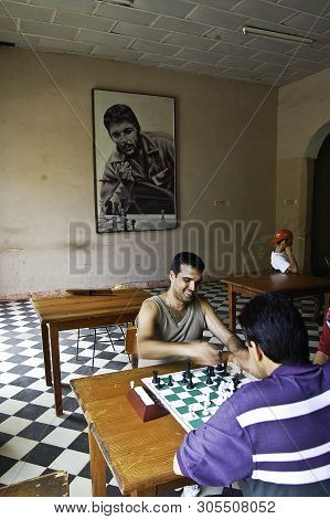 14 April 2007- Trinidad-cuba
People Playing Chess In A Bar In Cuba