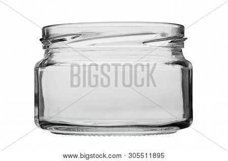 Isolated Glass Jar On White Background. File Contains Clipping Path