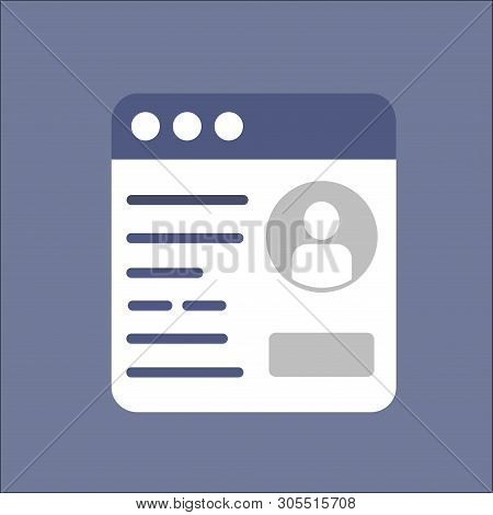 Element Of Web For Mobile Concept And Web Apps Illustration. Icon For Website Design And Development