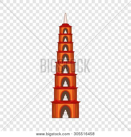 Tran Quoc Pagoda In Hanoi Icon. Cartoon Illustration Of Tran Quoc Pagoda In Hanoi Vector Icon For We