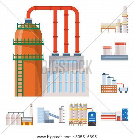 Vector Design Of Industry And Building Icon. Set Of Industry And Construction Stock Symbol For Web.
