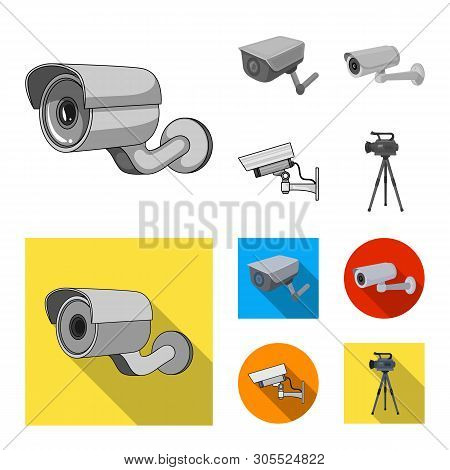 Vector Design Of Camcorder And Camera Symbol. Collection Of Camcorder And Dashboard Vector Icon For 
