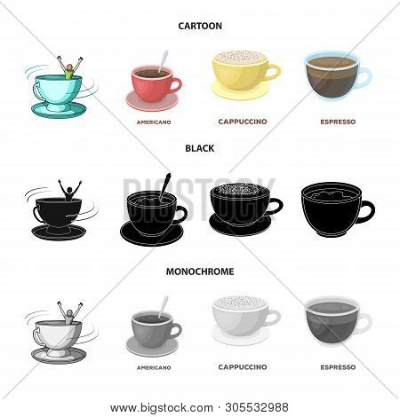 Vector Illustration Of Cup And Coffe Icon. Set Of Cup And Top  Stock Vector Illustration.