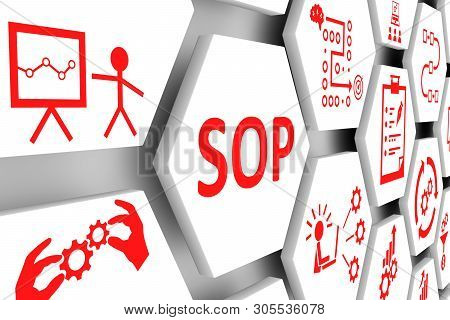 Sop Concept Cell Background 3d Render Illustration