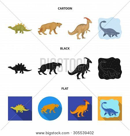 Vector Design Of Animal And Character Symbol. Set Of Animal And Ancient  Vector Icon For Stock.