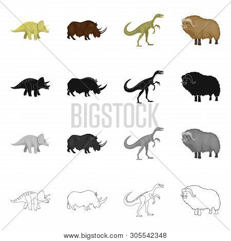 Vector Illustration Of Animal And Character Icon. Collection Of Animal And Ancient  Stock Vector Ill