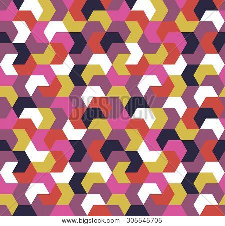 Seamless Pattern. Endless Background Of Geometric Shapes. Arrow Seamless Pattern. Geometric Pattern.