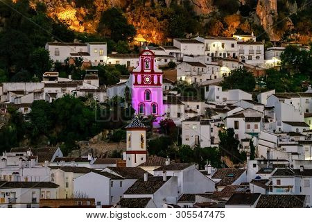 Ermita De San Antonio In Ubrique, Cadiz, Andalusia, Spain At Night