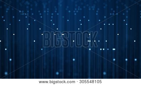 Abstract Background Fiber Optics  Concept.moving Over Optical Fibers With Flashing Light Signals.