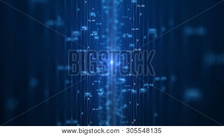 Big Data Visualization Concept. Machine Learning Algorithms. Analysis Of Information. Technology Dat
