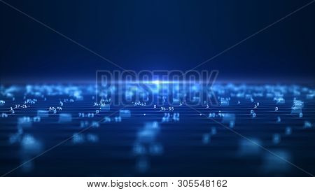 Big Data Visualization Concept. Machine Learning Algorithms. Analysis Of Information. Technology Dat