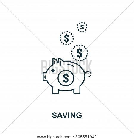 Saving Outline Icon. Thin Line Style Icons From Personal Finance Icon Collection. Web Design, Apps, 