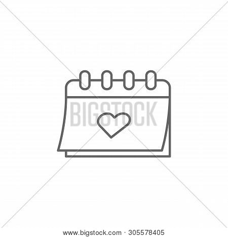 Calendar Bff Day Outline Icon. Elements Of Friendship Line Icon. Signs, Symbols And Vectors Can Be U