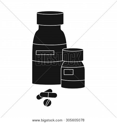 Isolated Object Of Bottle  And Pill  Symbol. Collection Of Bottle  And Medical Stock Vector Illustra