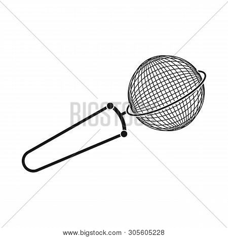 Isolated Object Of Strainer And Tea  Sign. Set Of Strainer And Tool  Vector Icon For Stock.